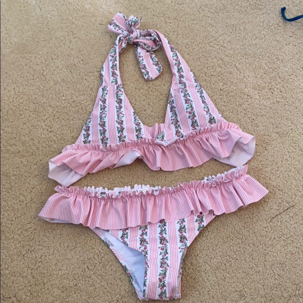 Super cute Pink and Green bikini